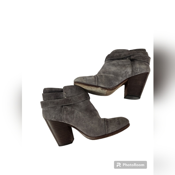rag & bone Shoes - Rag & Bone Harrow Boots Asphalt Suede Gray Booties Sz 39/8us